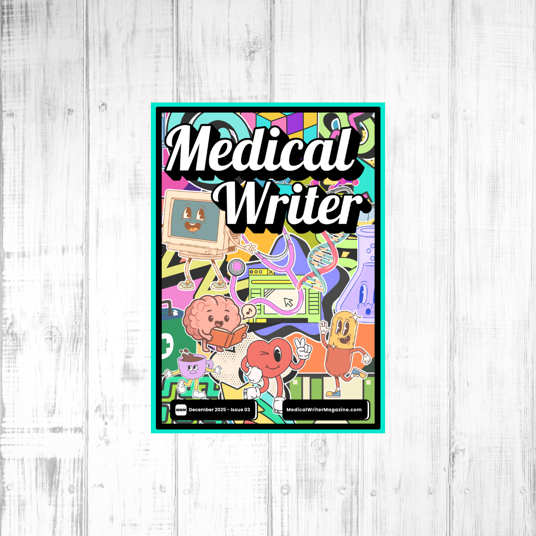 Front cover of Medical Writer Magazine Issue 3, December 2025